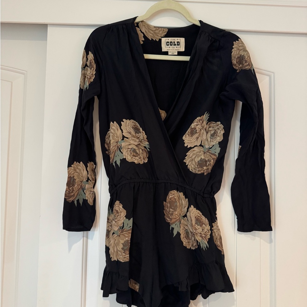 Stone Cold Fox SCF Black Floral Long Sleeve Romper